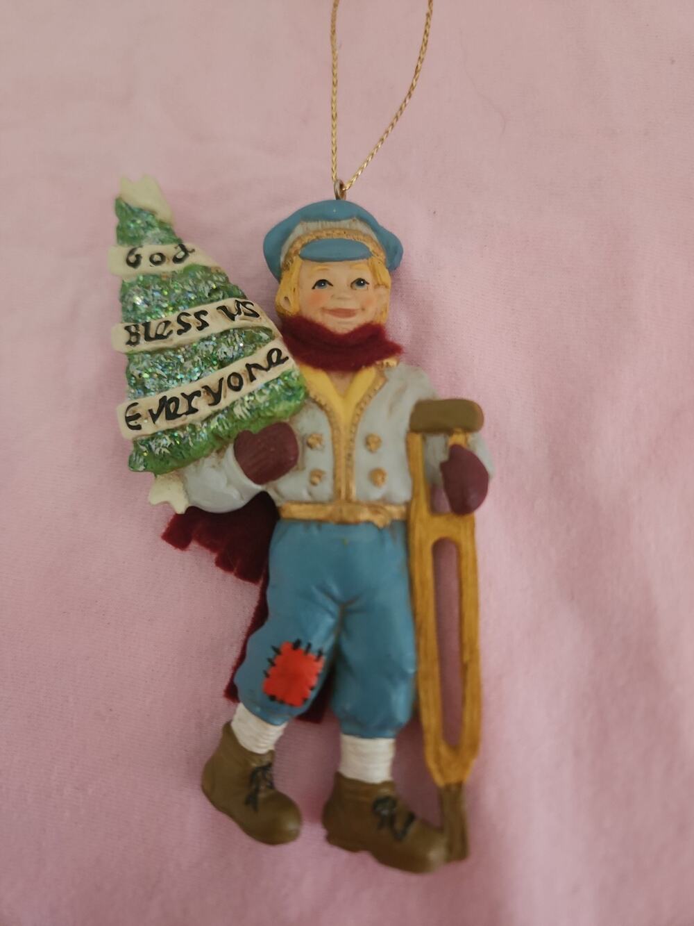 Enesco Tiny Tim “God Bless Everyone” collectible Christmas ornament...